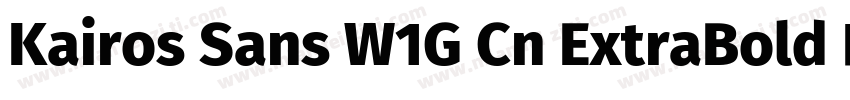 Kairos Sans W1G Cn ExtraBold Regula字体转换